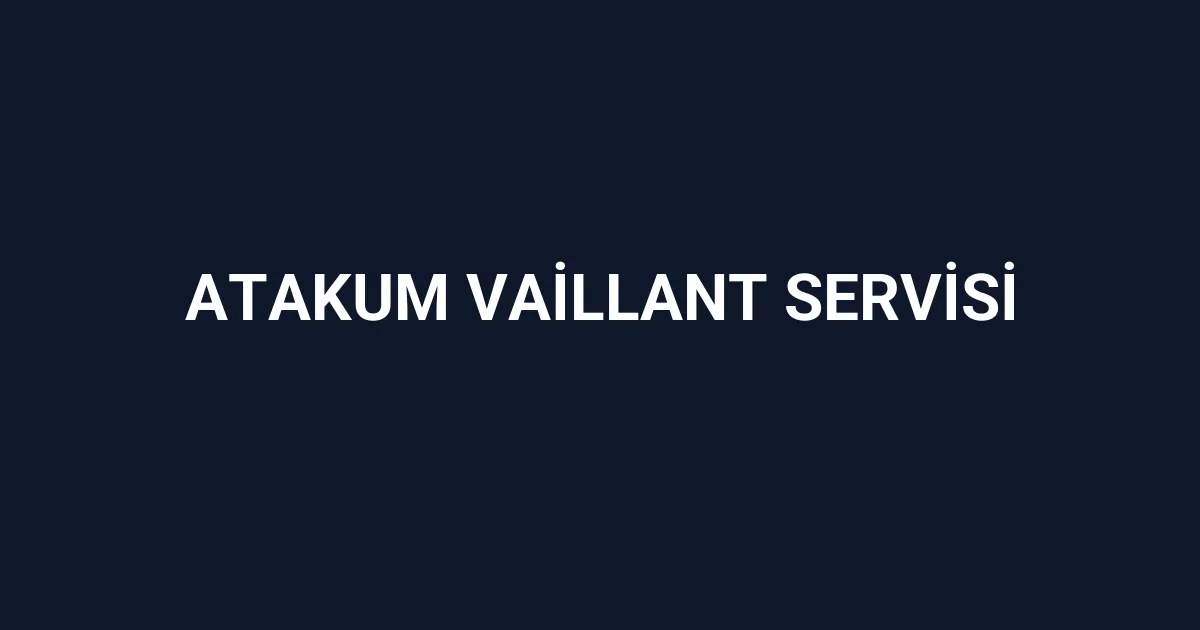 Atakum Vaillant Servisi